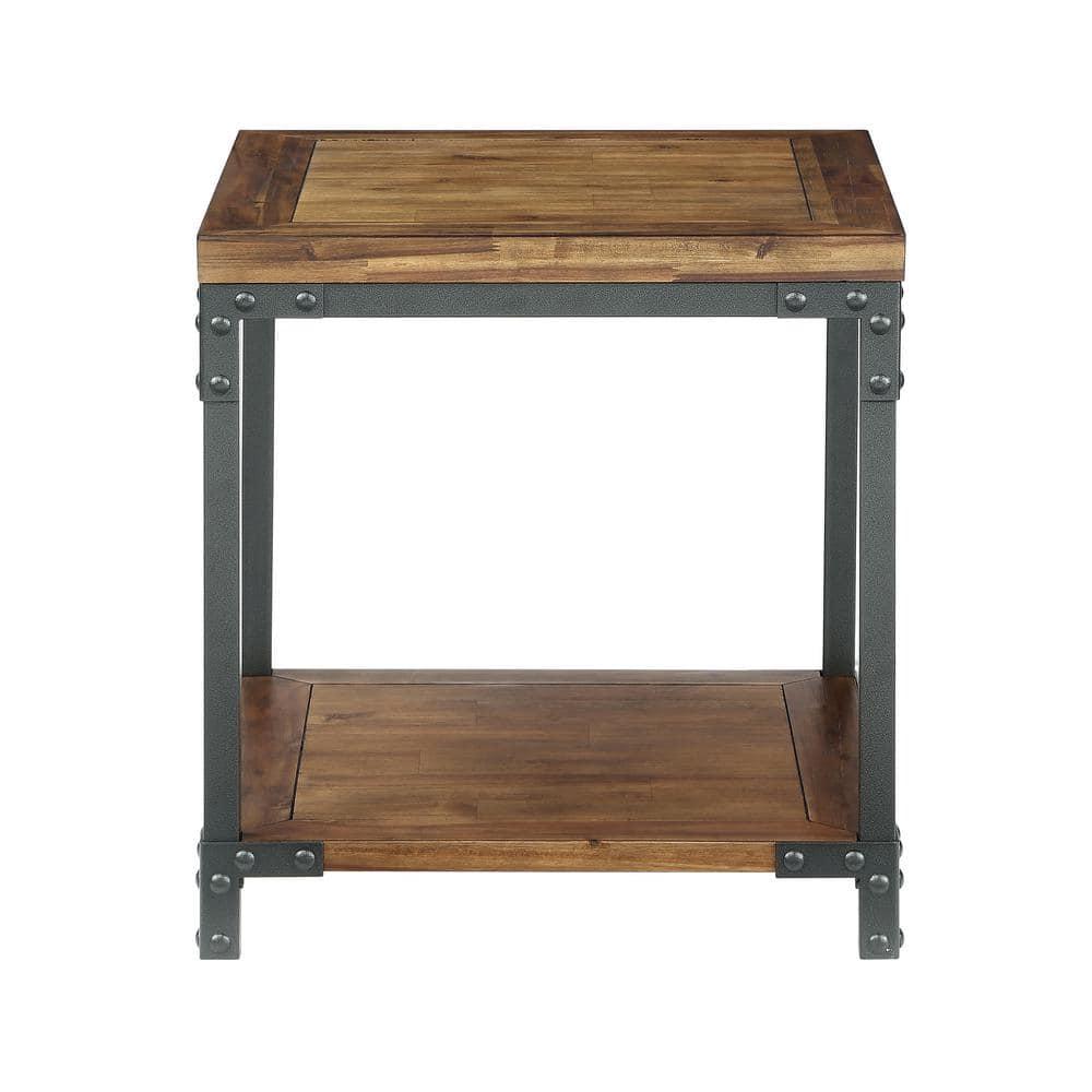 Steve Silver 23" Lantana End Table in Antique Brown Honey