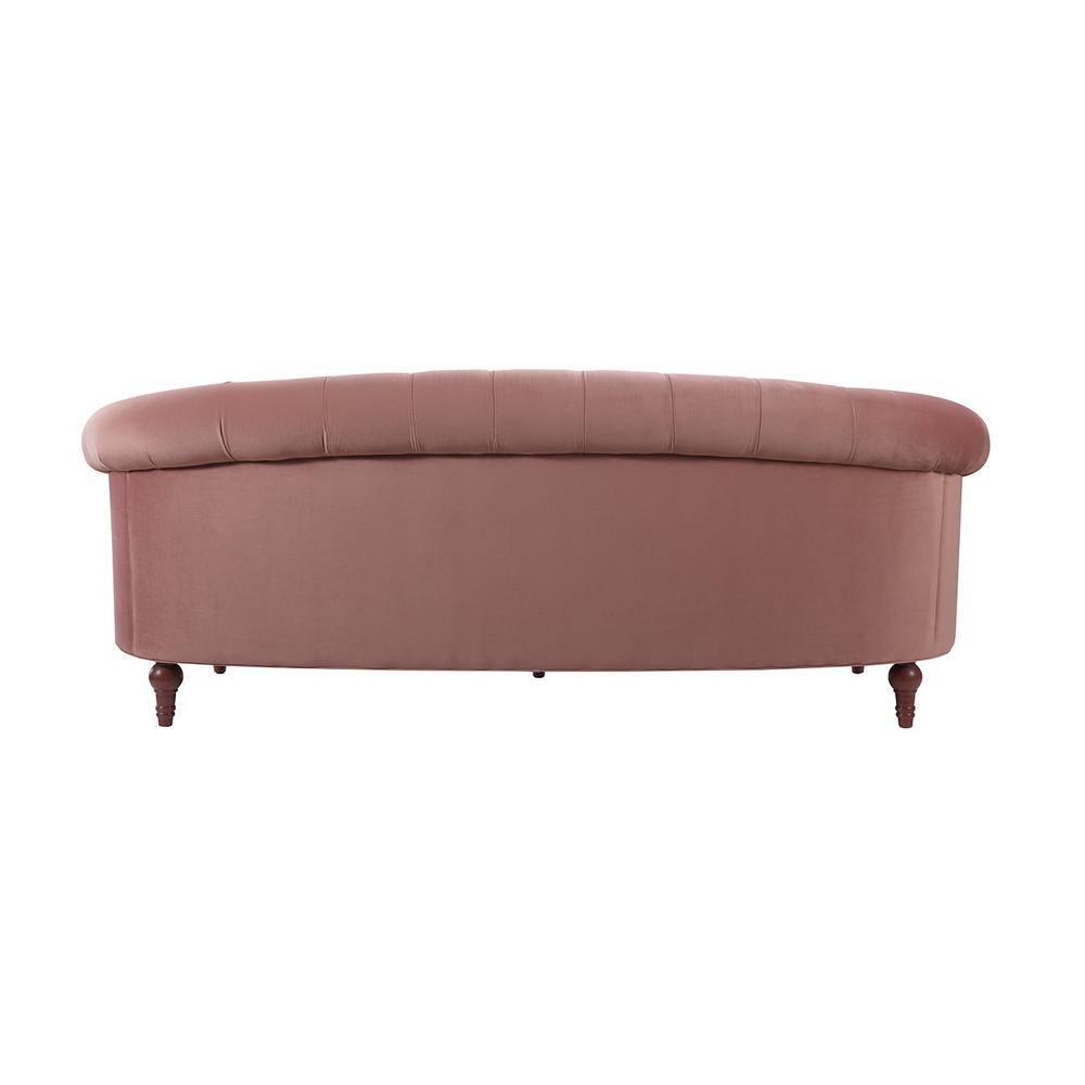 La Rosa 84" Chesterfield Tufted Sofa Rose Pink
