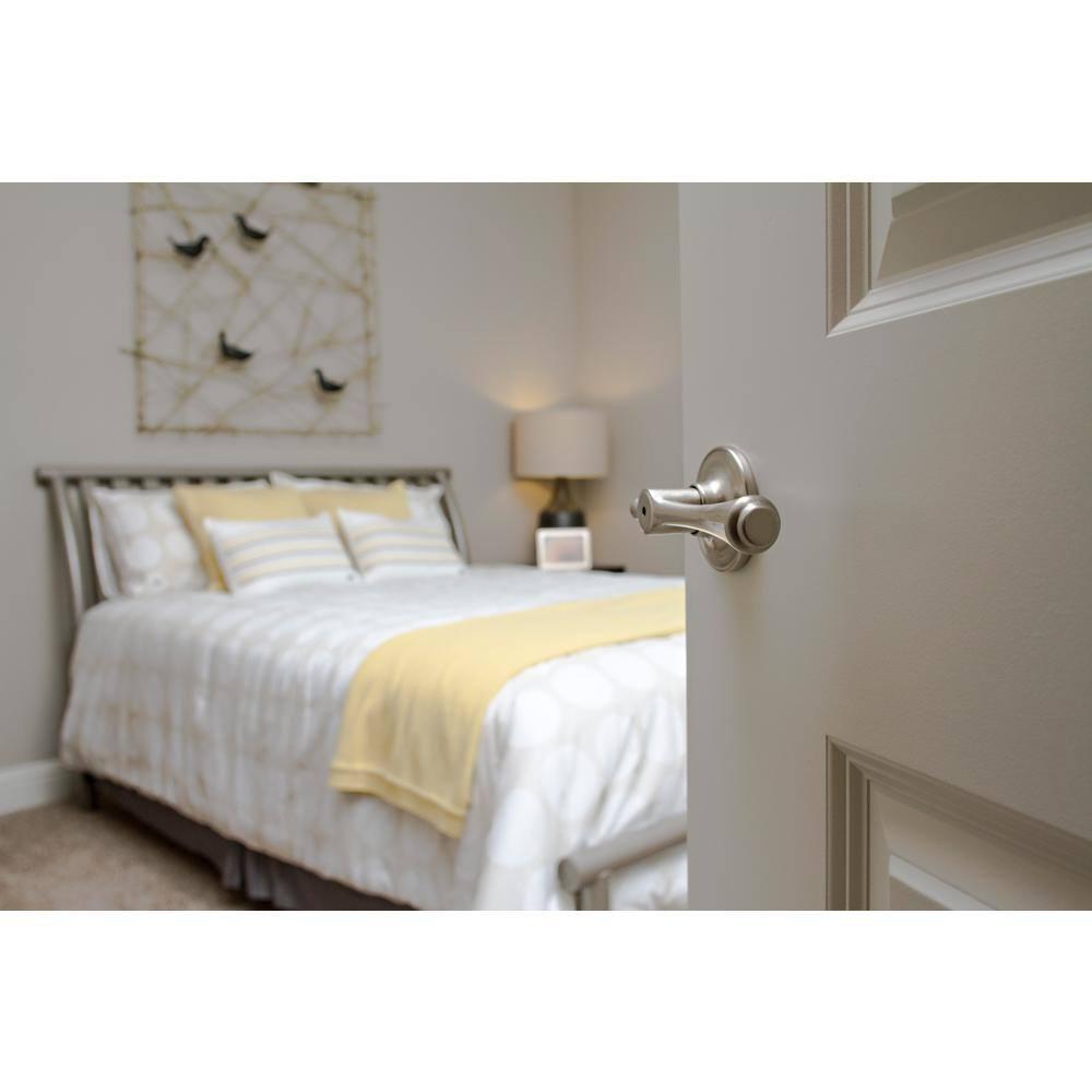 Design House Ironwood Privacy Universal Interior Bed and Bath Door Lever, Satin Nickel