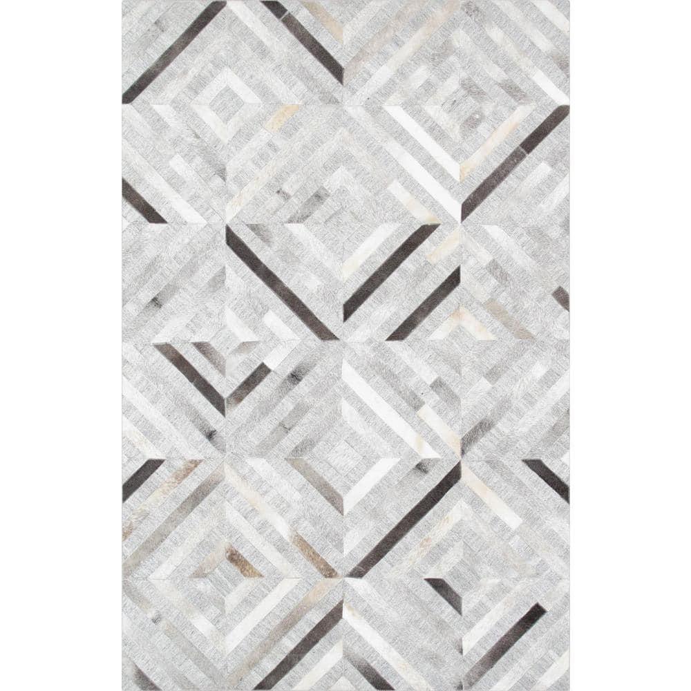 Cowhide Geometric Rug