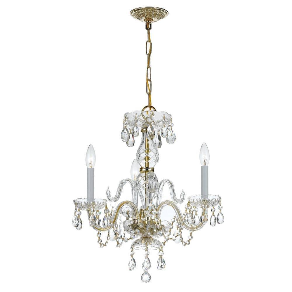 Crystorama Lighting - Crystal - Three Light Mini Chandelier in Classic Style -