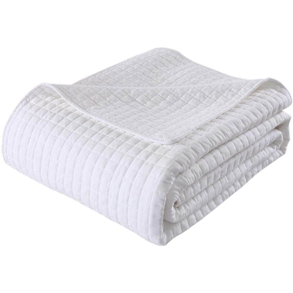 MarCielo WhiteCT Quilt Peony Cotton Geometric Shapes Quilt Set