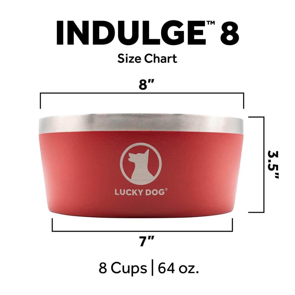 Lucky Dog Lucky Dog INDULGE 8 Double Wall Stainless Steel Dog Bowl