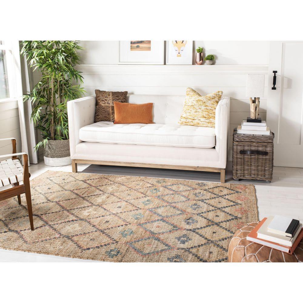 Kilim KLM753 Hand Loomed Area Rug - Natural/Blue - 3'x5' - Safavieh.