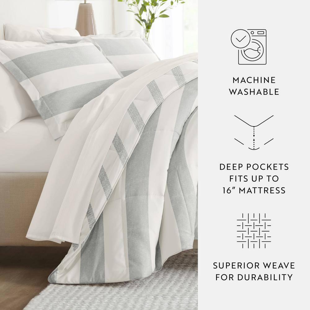 IEnjoy Home 7-Piece Bedding Bundle - Pattern Comforter and Sheet Set