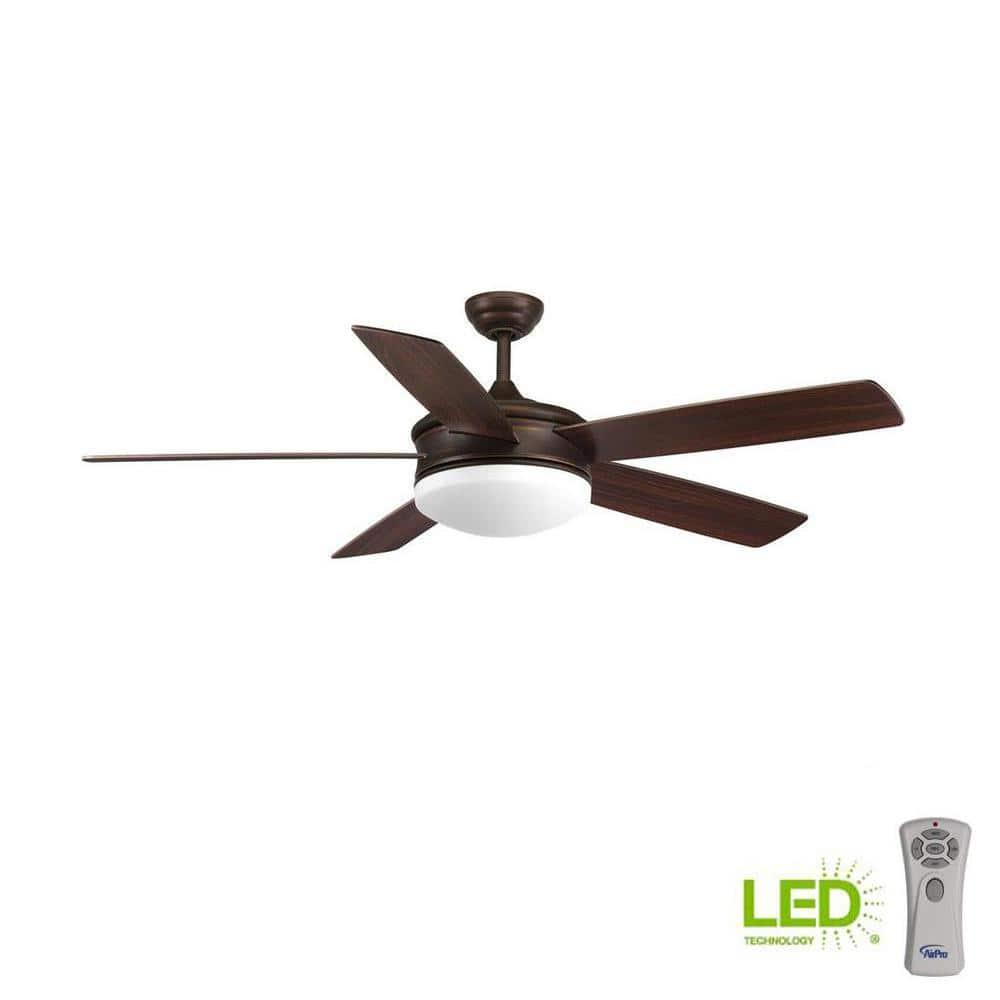 P2548-2030K-Progress Lighting-Fresno - Wide - Ceiling Fan - 1 Light - Handheld Remote in Modern style - 60 Inches wide by 17.25 Inches high-Antique