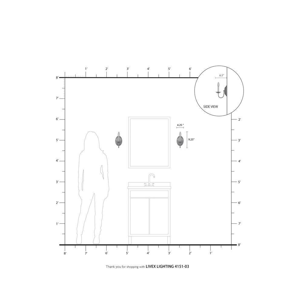 Livex Lighting Home Basics 1 - Light Wall Light in  White
