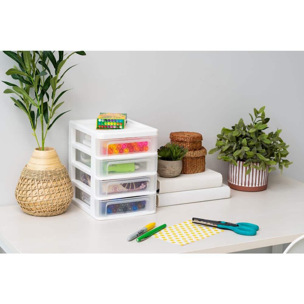 IRIS USA, Inc. 4 Drawer Plastic Desktop Organizer
