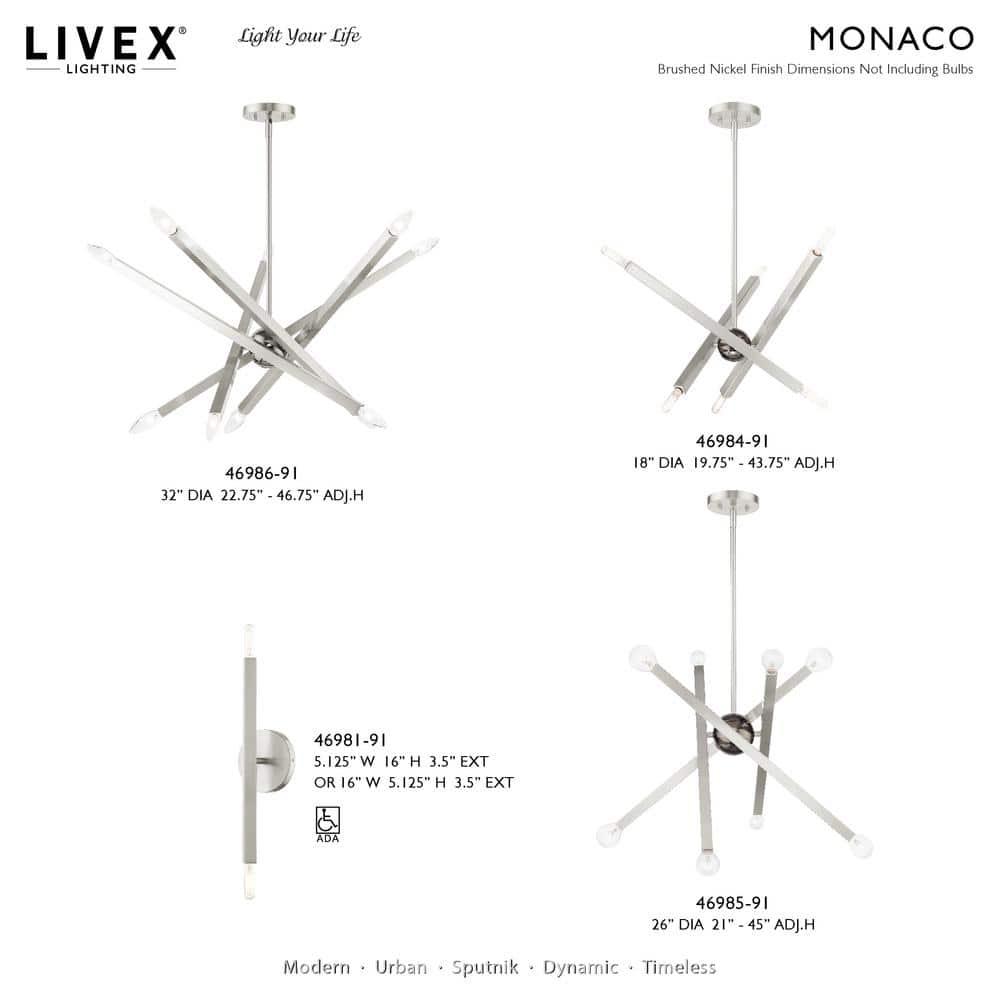Livex Lighting - Moco - 10 Light Chandelier in Modern Style - 32 Inches wide by