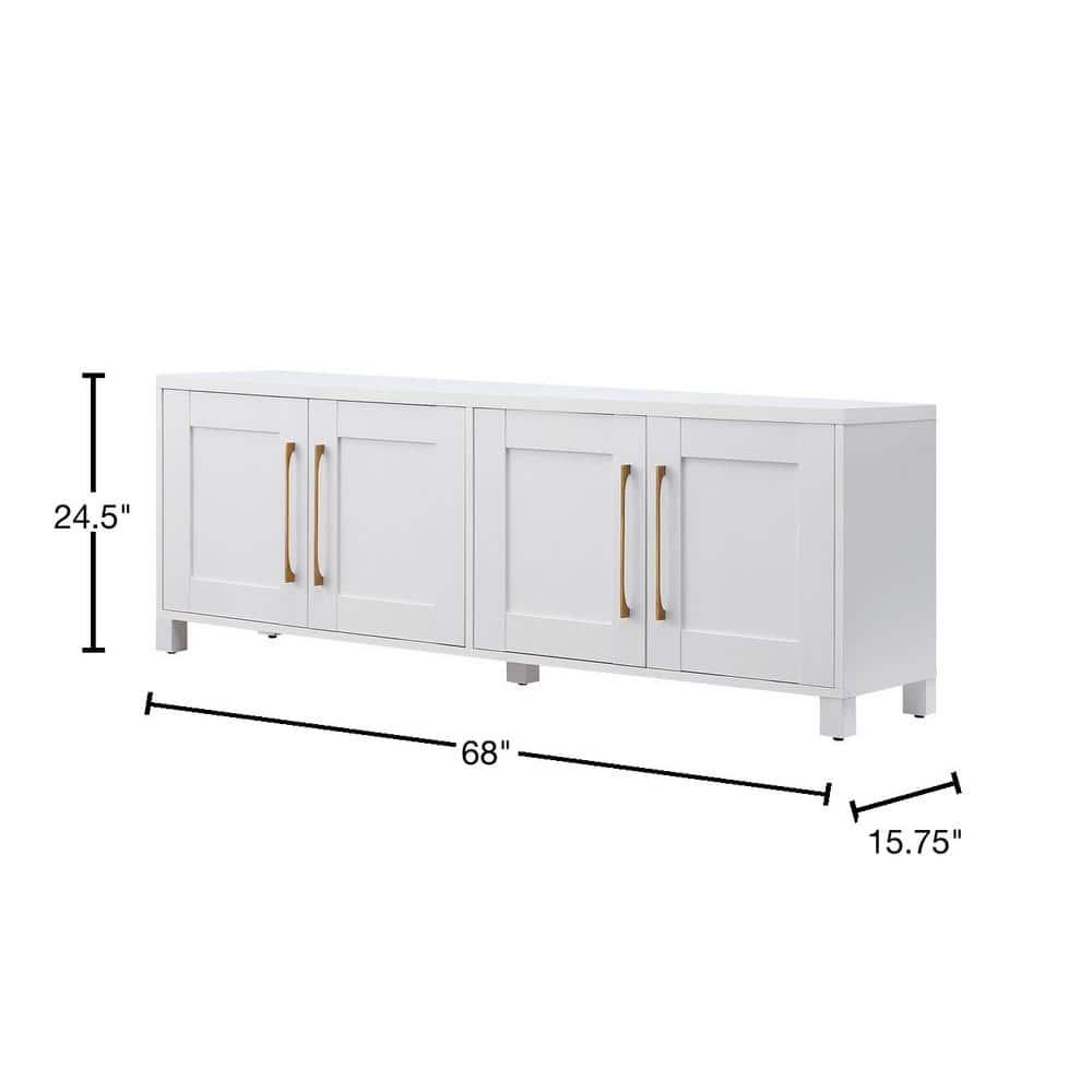 Evelyn&Zoe Chabot Rectangular TV Stand for TV's up to 75", White