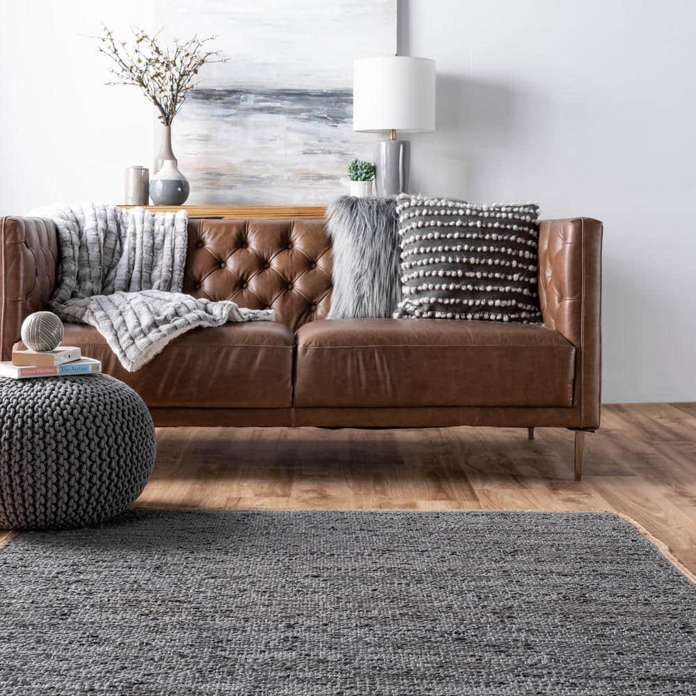 Nuloom Sabby Hand Woven Leather Flatweave Indoor Area Rug, 3' x 5'