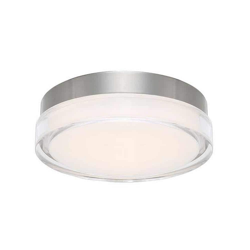 Dot 15" Stainless Steel LED Flush Mount Light