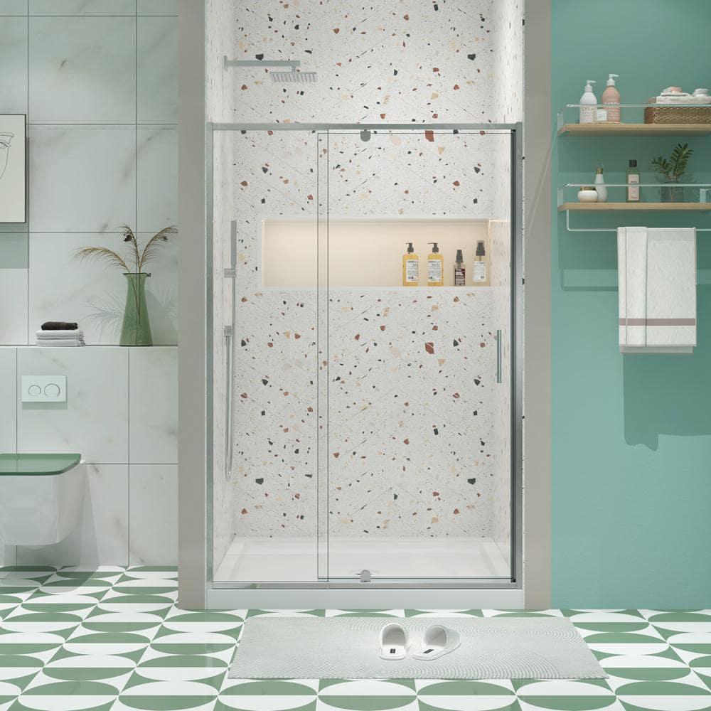 RAY'S RUGS & FLOORING LLC 12RRFR142467LTS 56-60" W x 71" H Pivot Frame Sliding Shower Door with 6mm Tempered Glass