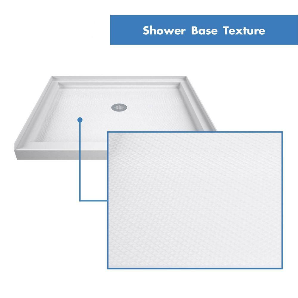 Lumen 36" W x 36" D x 74.75" H Semi-Frameless Square Shower Enclosure with Base Included