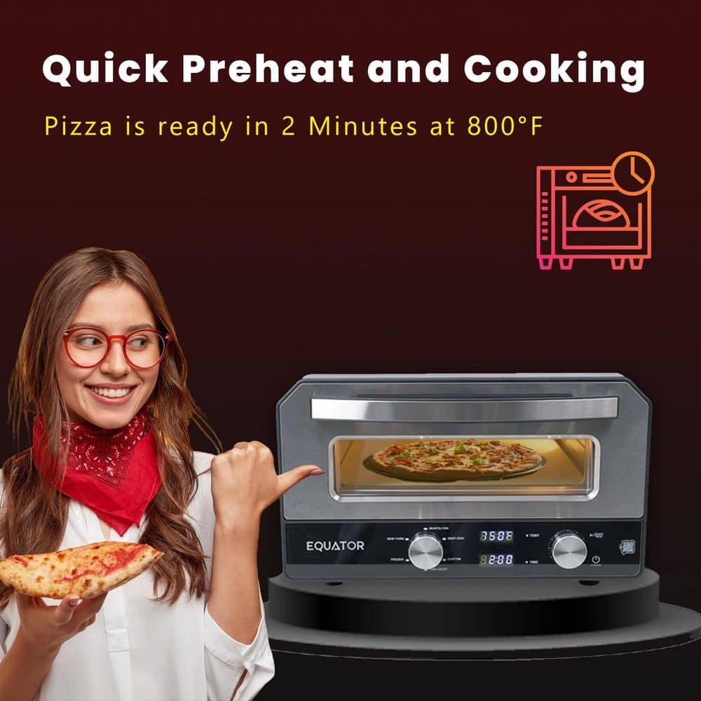 Equator Advanced Appliances Equator ELECTRIC PIZZA OVEN Multi Program w/ Baking Stone Countertop 0.5cf 110V | Wayfair