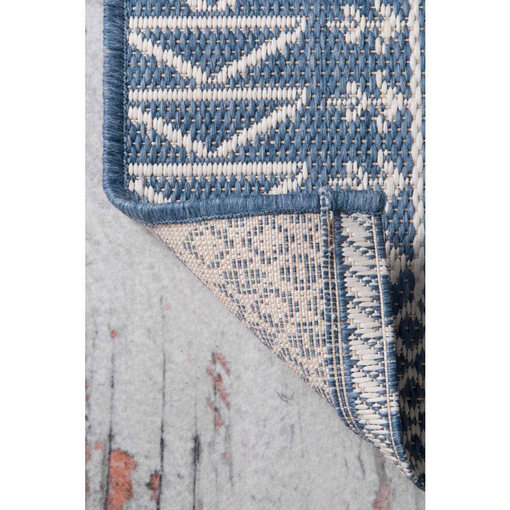 Nuloom Kandace Geometric 4x6 Indoor/Outdoor Area Rug for Living Room Patio Deck Front Porch Kitchen, Blue/Ivory