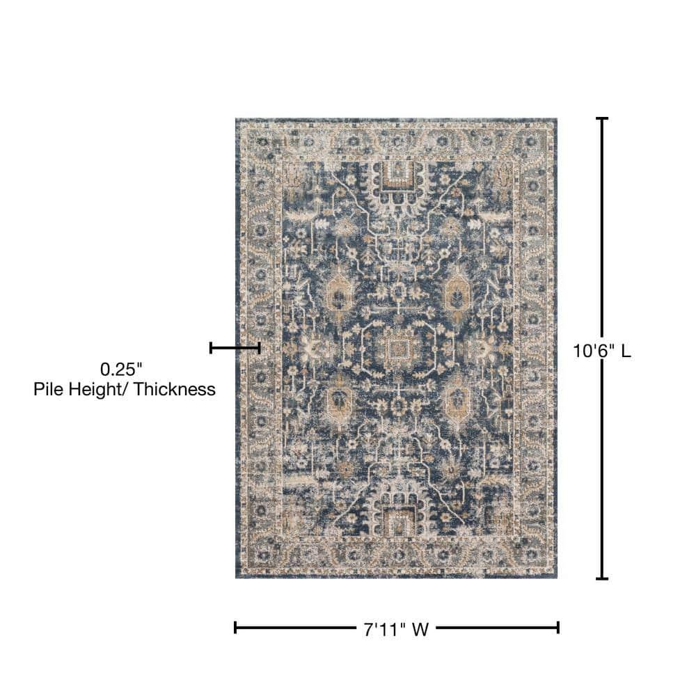 Loloi Teagan Denim / Pebble 7'-11" x 10'-6" Area Rug