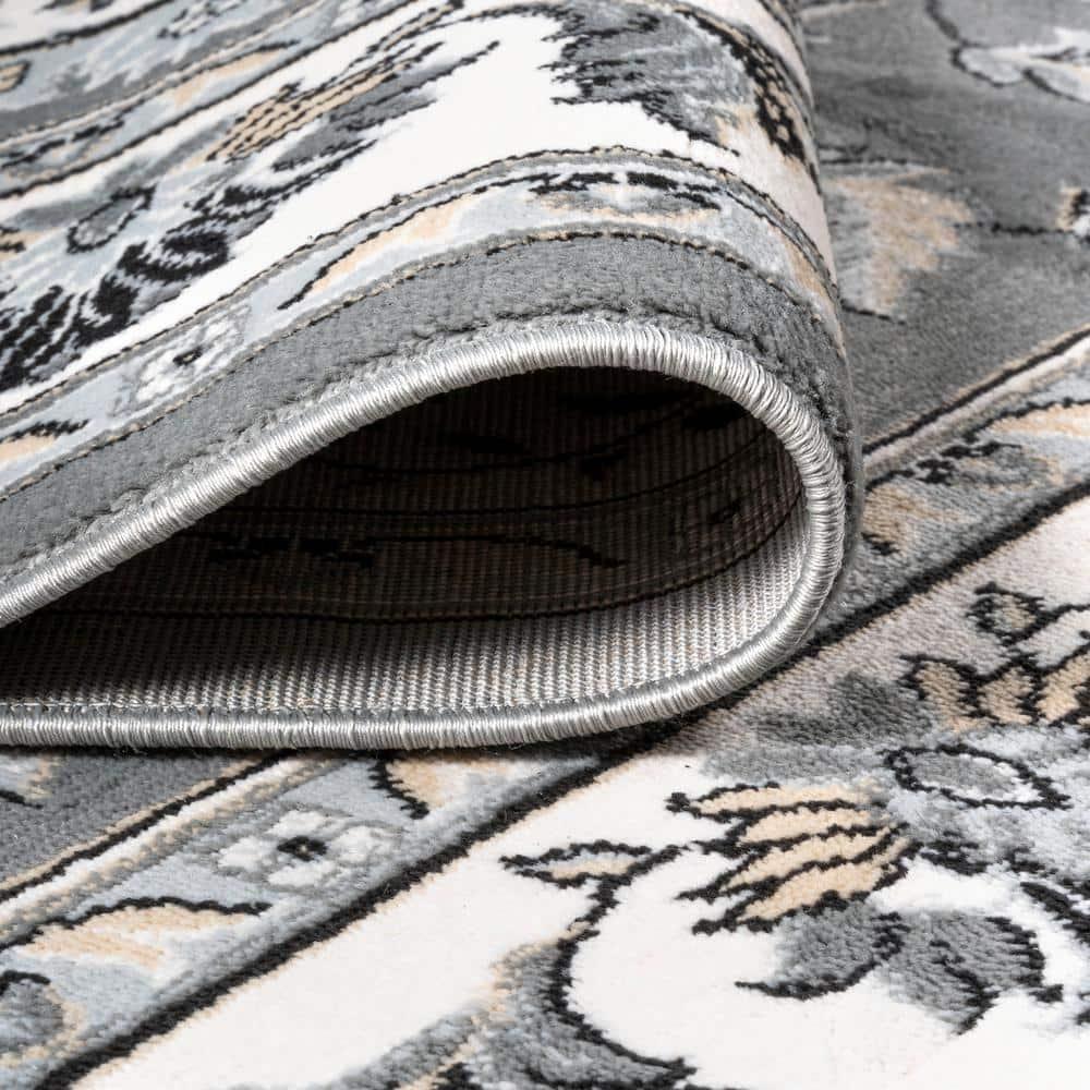 2'x10' Cherie French Cottage Runner Rug, Gray/Cream - JONATHAN Y