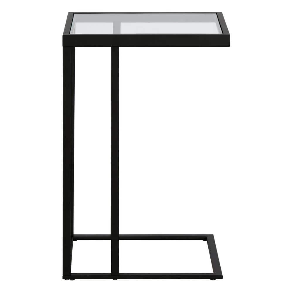 Evelyn&Zoe Alexis 16" Wide Rectangular Side Table, Blackened Bronze