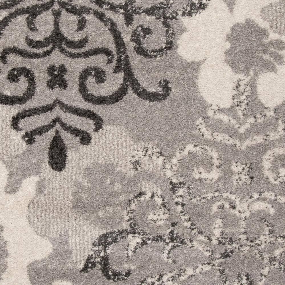 Adirondack ADR114 Machine Made Indoor Area Rug - Silver/Ivory - 8' Round - Safavieh