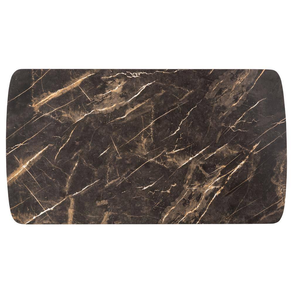 Rylee Rectangle Coffee Table - Dark Sandstone/Black - Safavieh