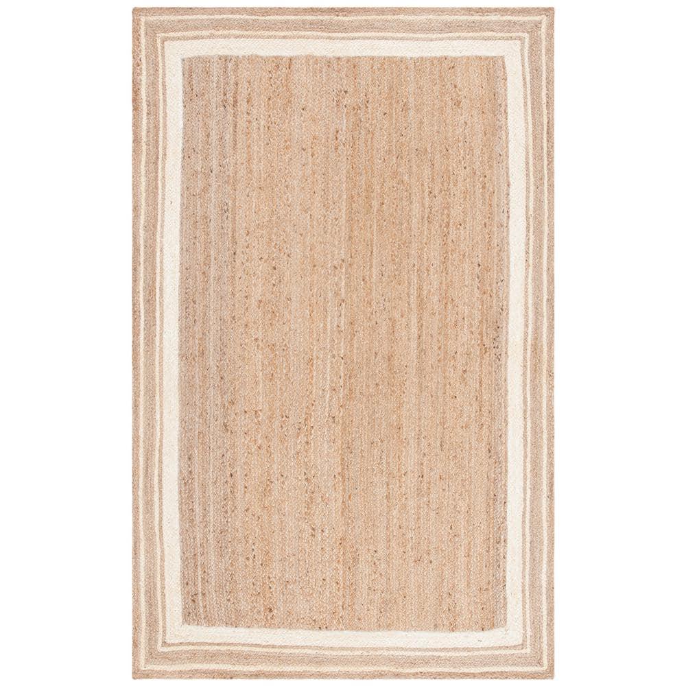 SAFAVIEH Natural Fiber Ariana Bordered Area Rug, Ivory/Natural, 9' x 12'