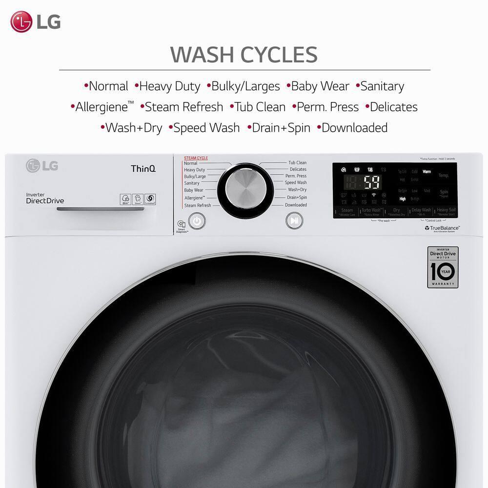 LG WM3555HWA combination washer electric dryer