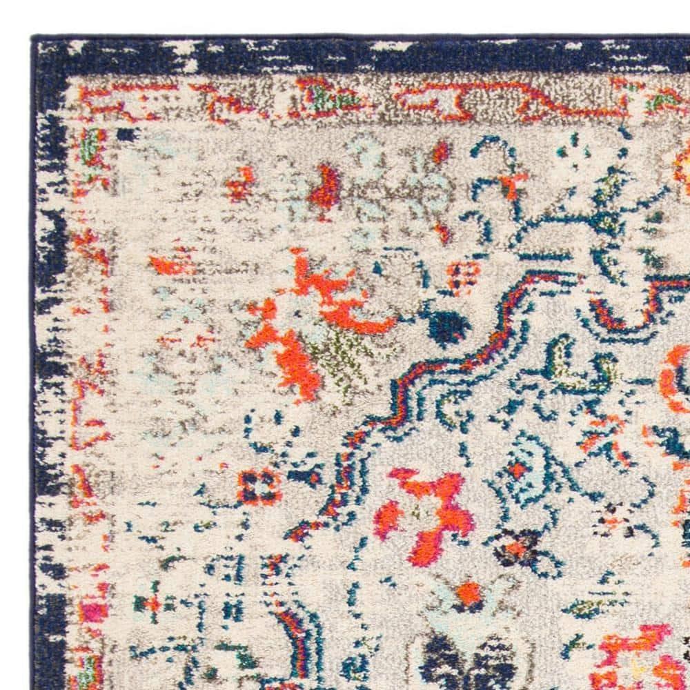 Madison MAD447 Power Loomed Indoor Area Rug - Beige/Black - 6'7"x6'7" - Safavieh