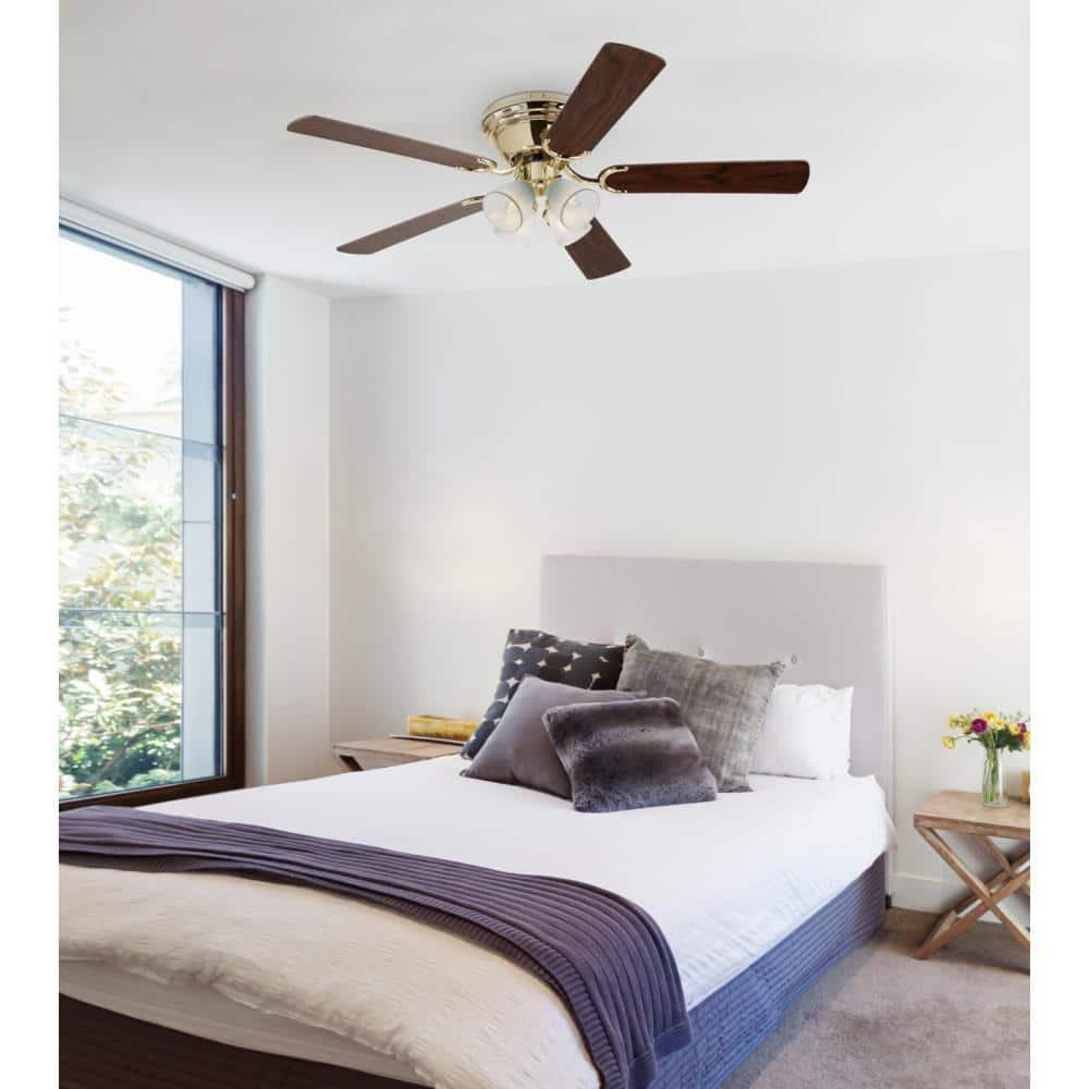 Westinghouse Contempra IV 52 in. Polished Brass Brown LED Indoor Ceiling Fan