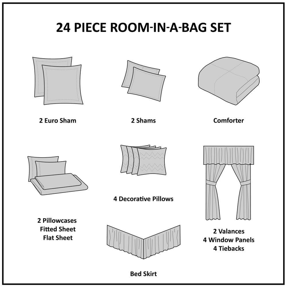 Madison Park Essentials Joella 24 Piece Room in a Bag