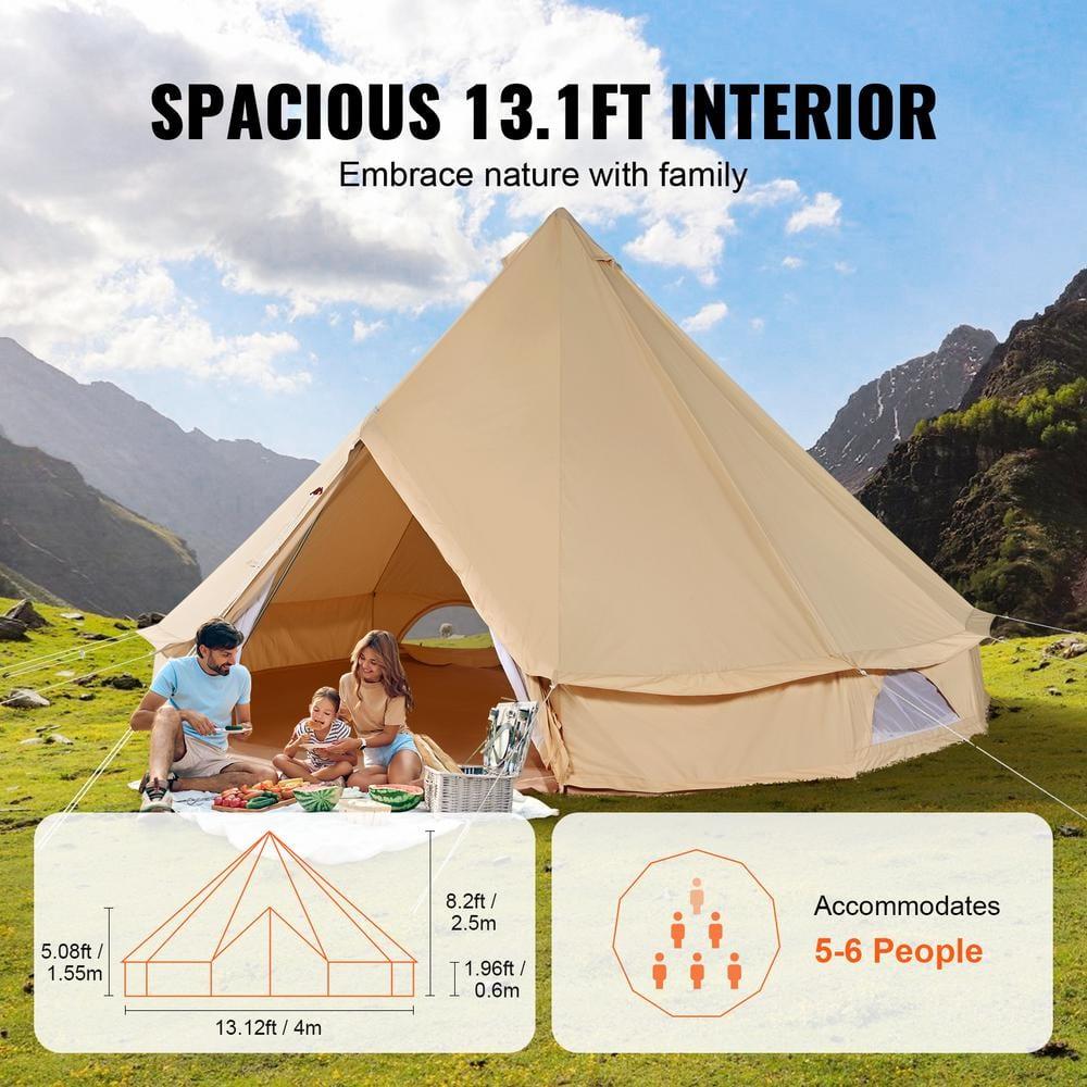 VEVOR VEVOR Canvas Bell Tent 4-Season Camping Yurt Tent with Stove Jack