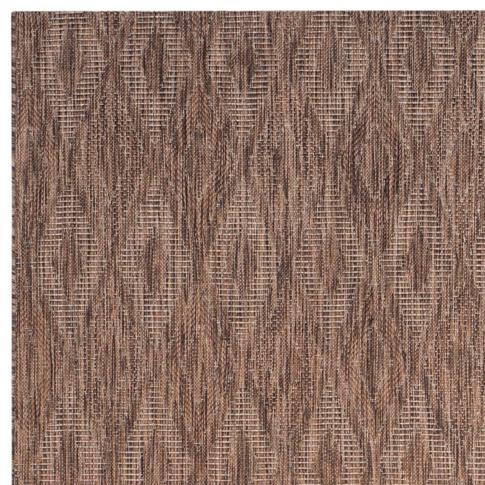 SAFAVIEH Courtyard Teodor Geometric Indoor/Outdoor Area Rug, Brown/Brown, 9' x 12'