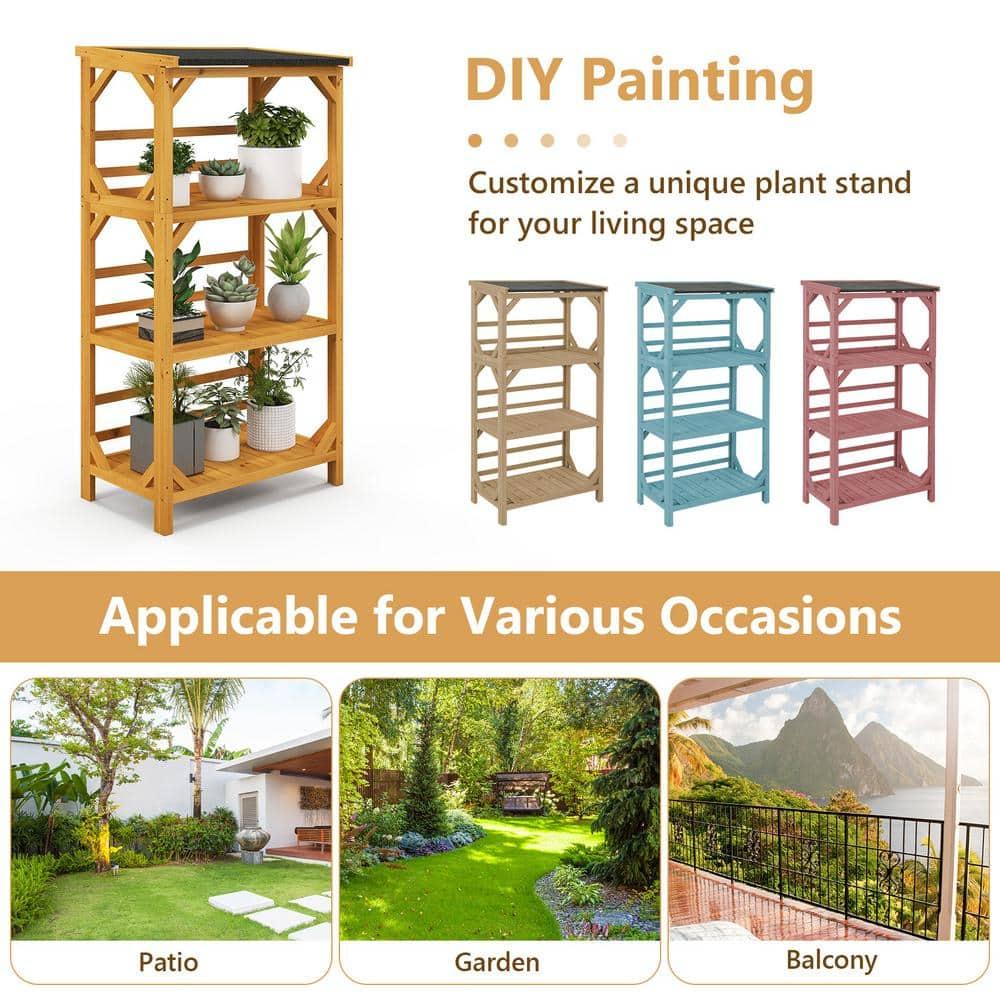 Red Barrel Studio® Wood Plant Stand