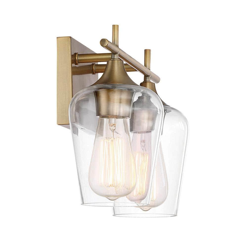 Savoy House Octave 2 - Light Vanity in  Warm Brass