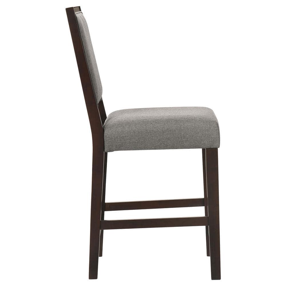 Coaster Upholstered Fabric Counter Height Stools in Gray