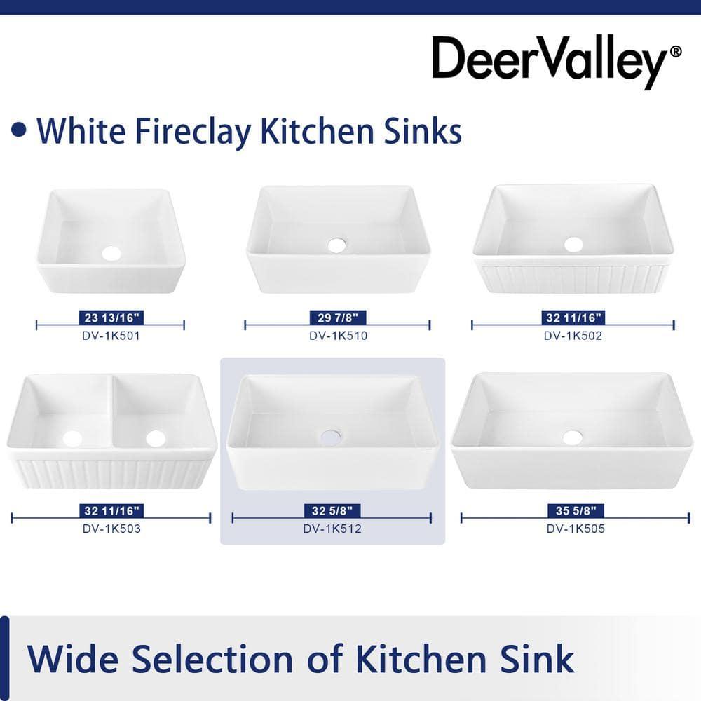 Grove 33" L X 18" W Rectangular Single Bowl Fireclay Farmhouse Kitchen Sink with Grid and Strainer