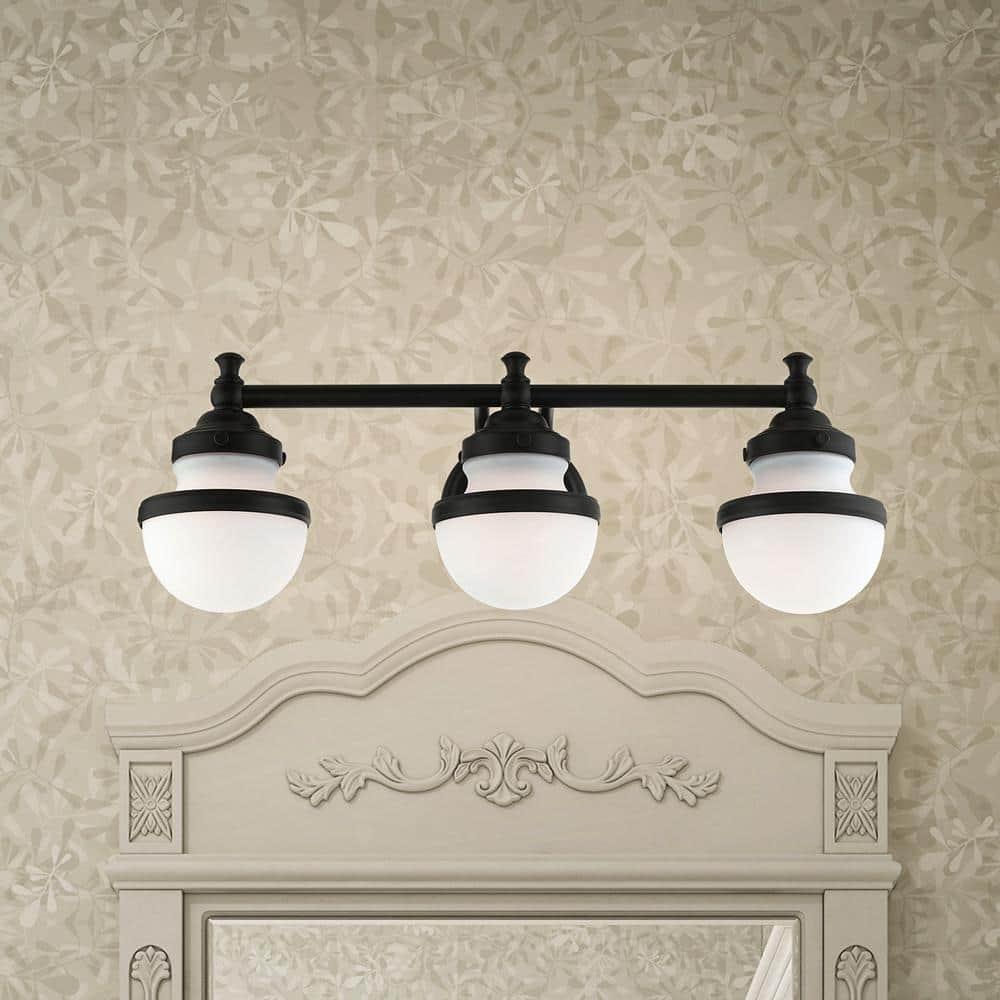 Livex Lighting Oldwick 3 - Light Vanity in  Black