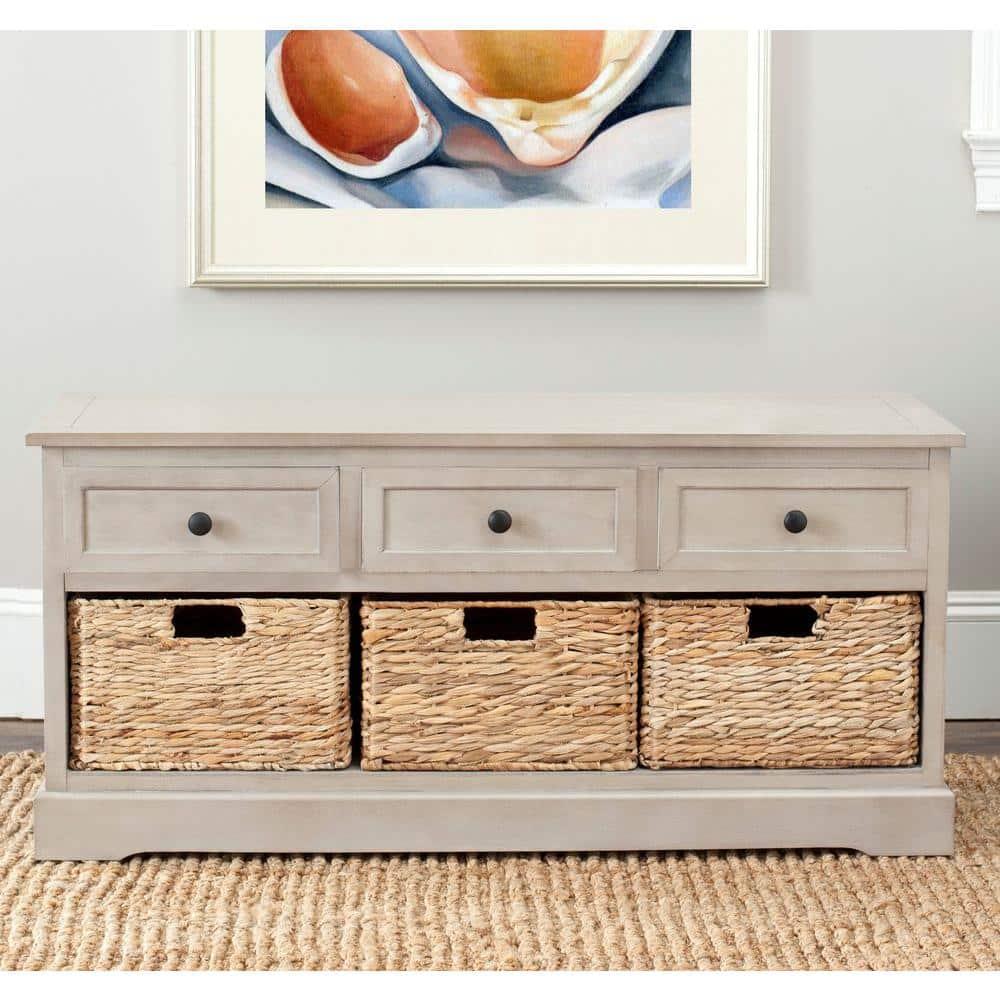 Adayla Solid Wood Drawers Storage Bench