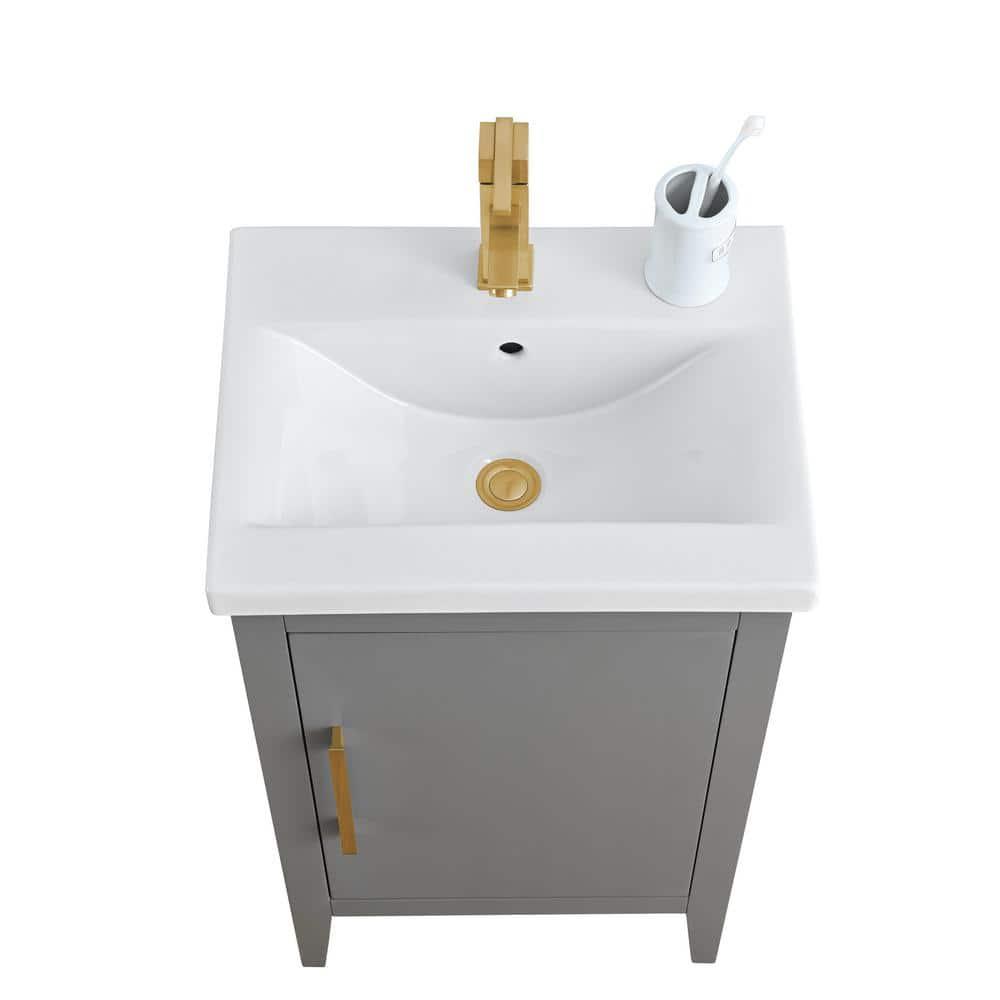 20'' Single Bathroom Vanity with Ceramic Top