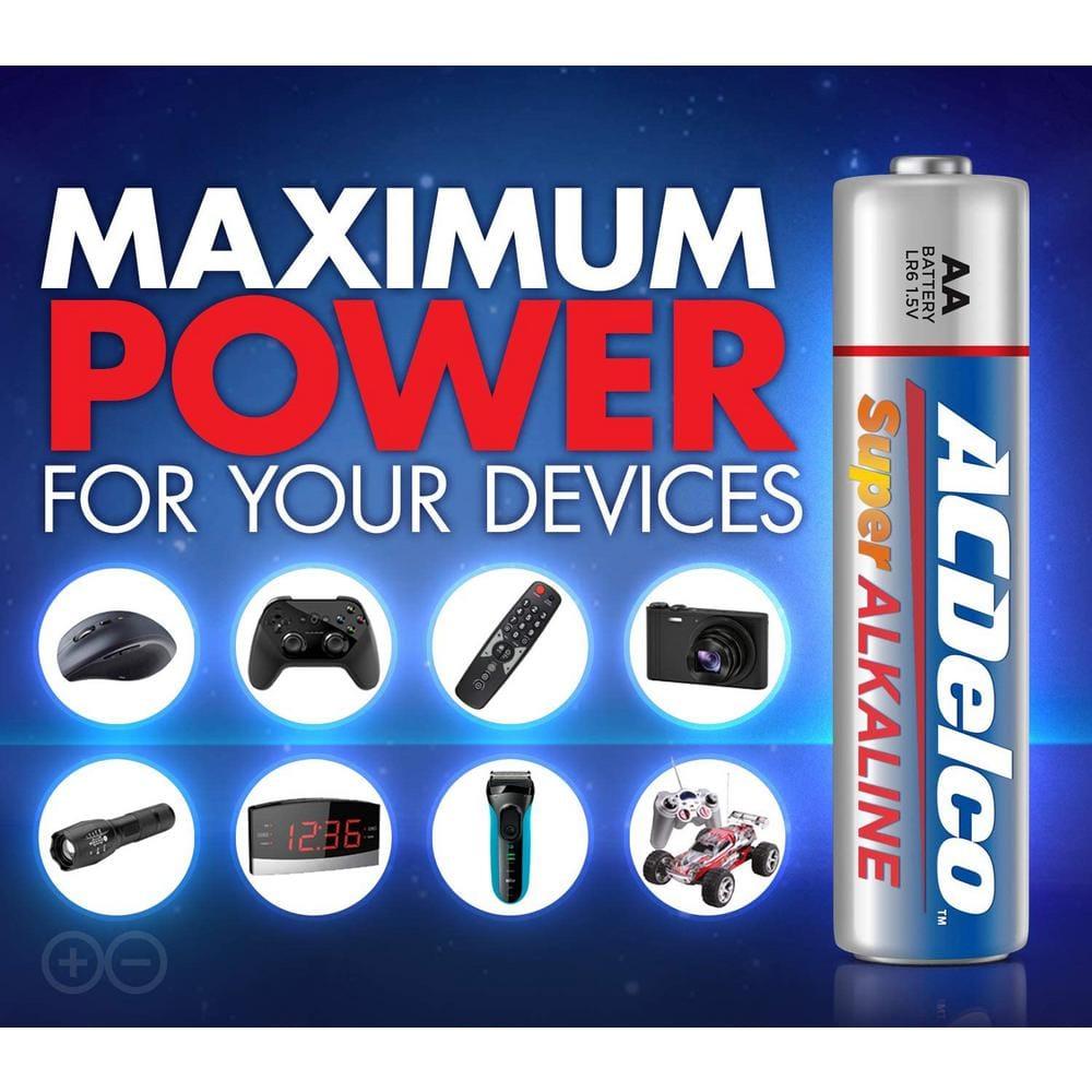 ACDelco AA Super Alkaline Batteries, 1.5 Volts, 24-Count