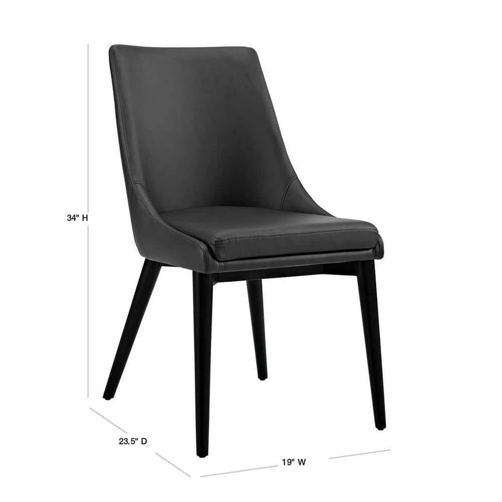 Viscount Vinyl Dining Chair Black - Modway