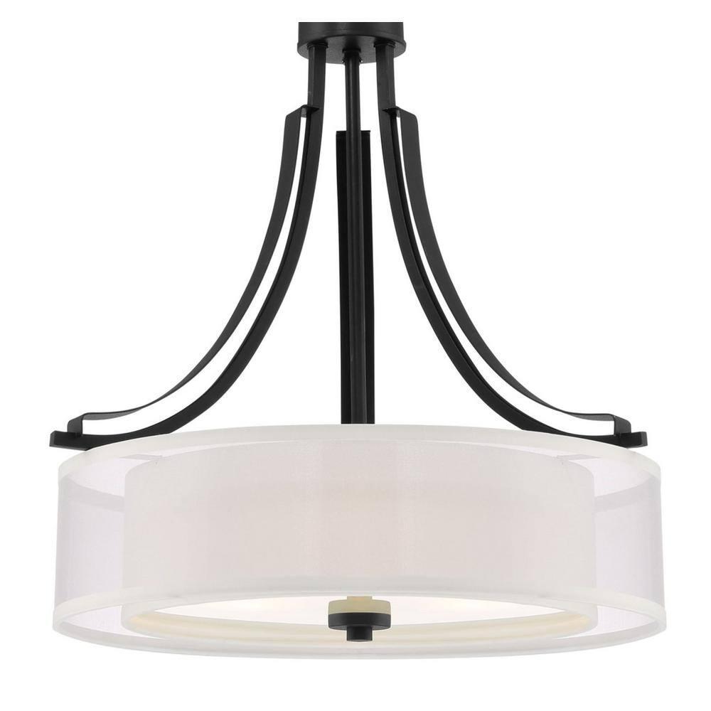 Minka Lavery Minka Parsons Studio 20 1/2" Wide Sand Coal Black Drum Pendant Light