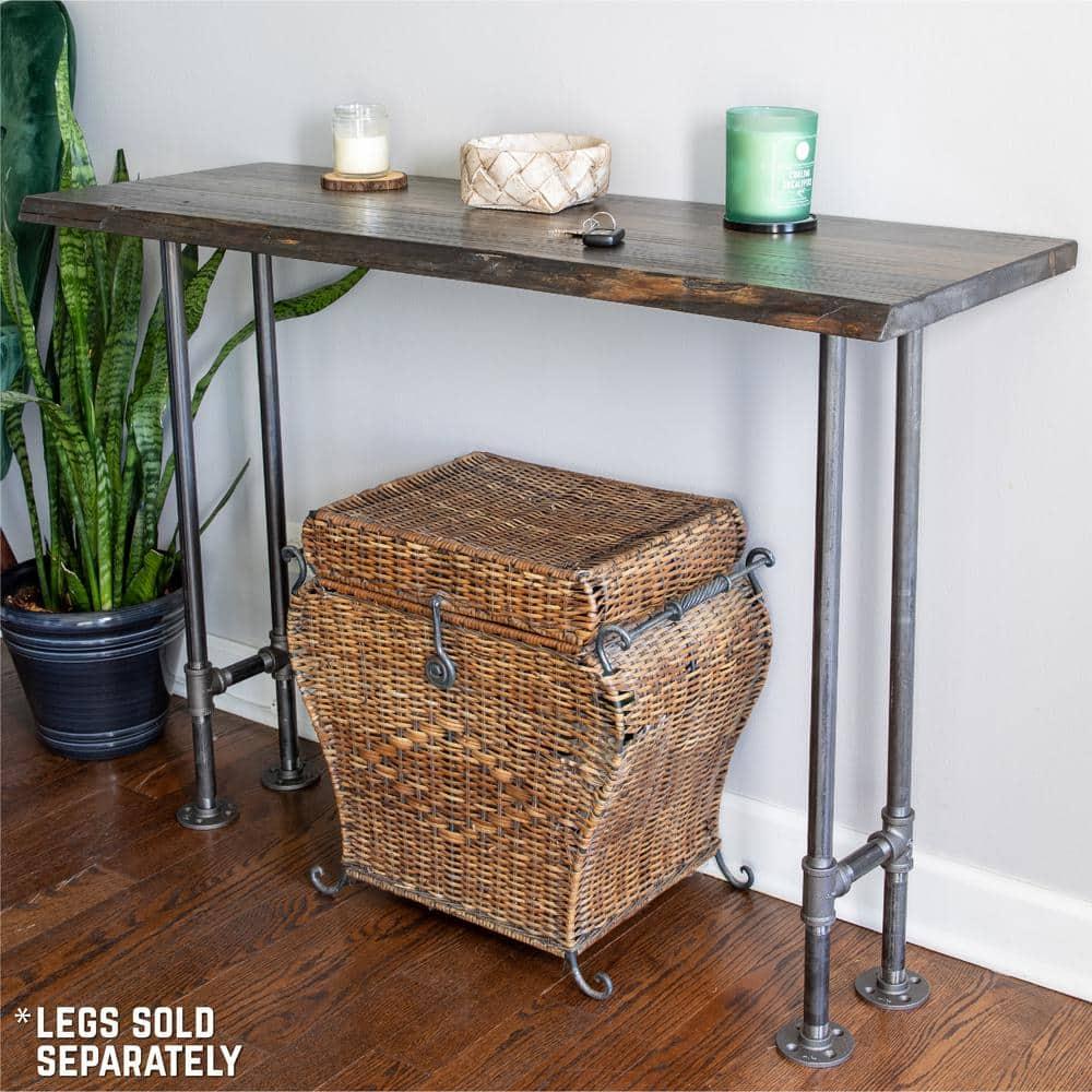 48 In. x 16 In. X 1.25 In. Live Edge Solid Console Table Wood Top