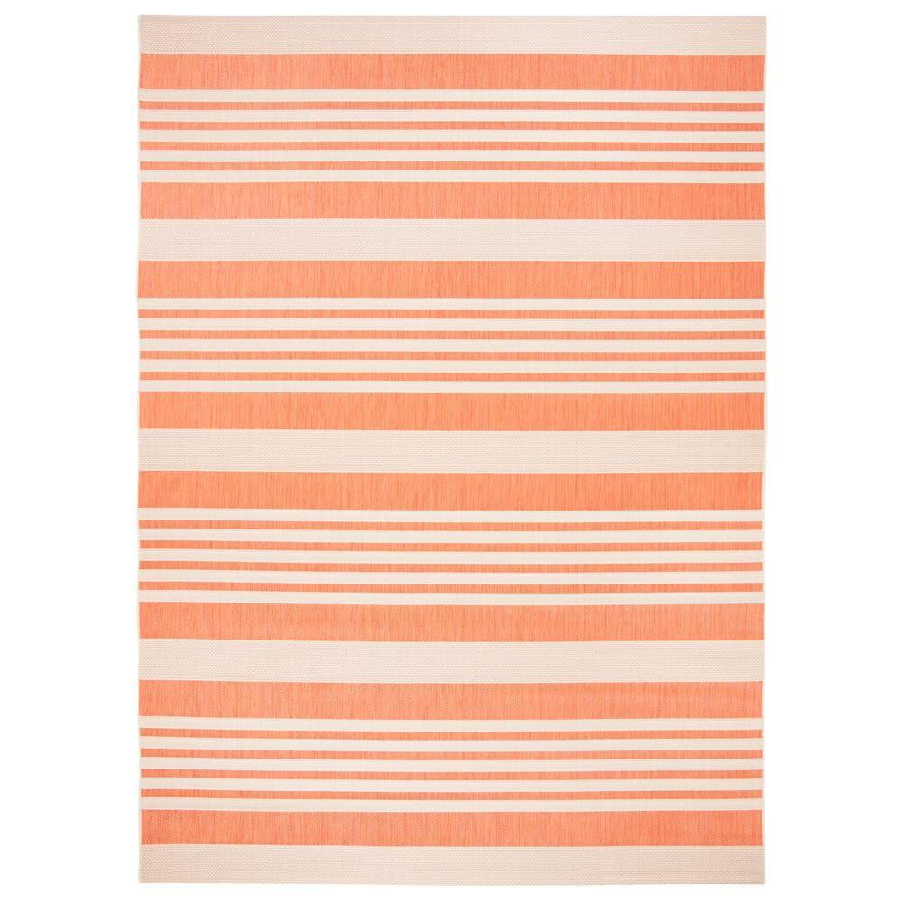 Courtyard CY6062 Power Loomed Indoor/Outdoor Area Rug - Terracotta/Beige - 8'x11' - Safavieh.