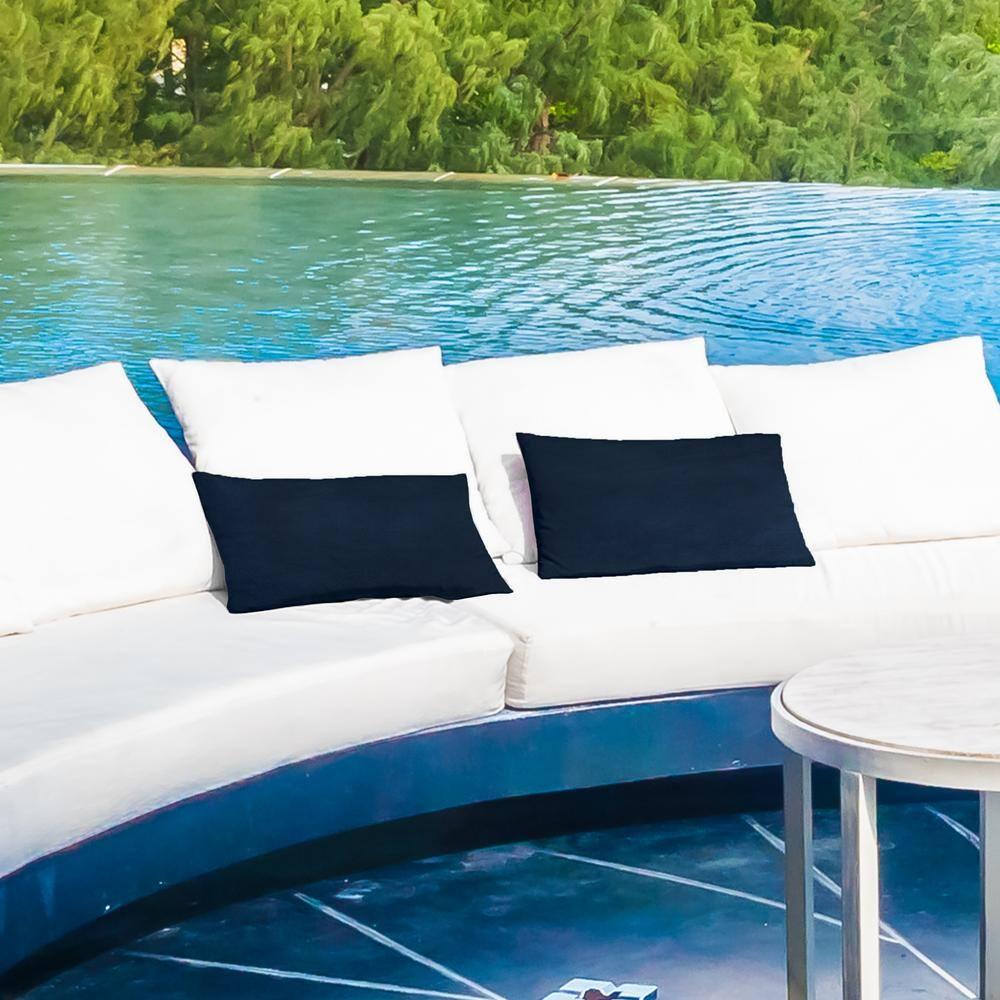 A1 Home Collections LLC Bedding Polyester Lumbar Indoor/Outdoor Pillow Cover (Set of 2)