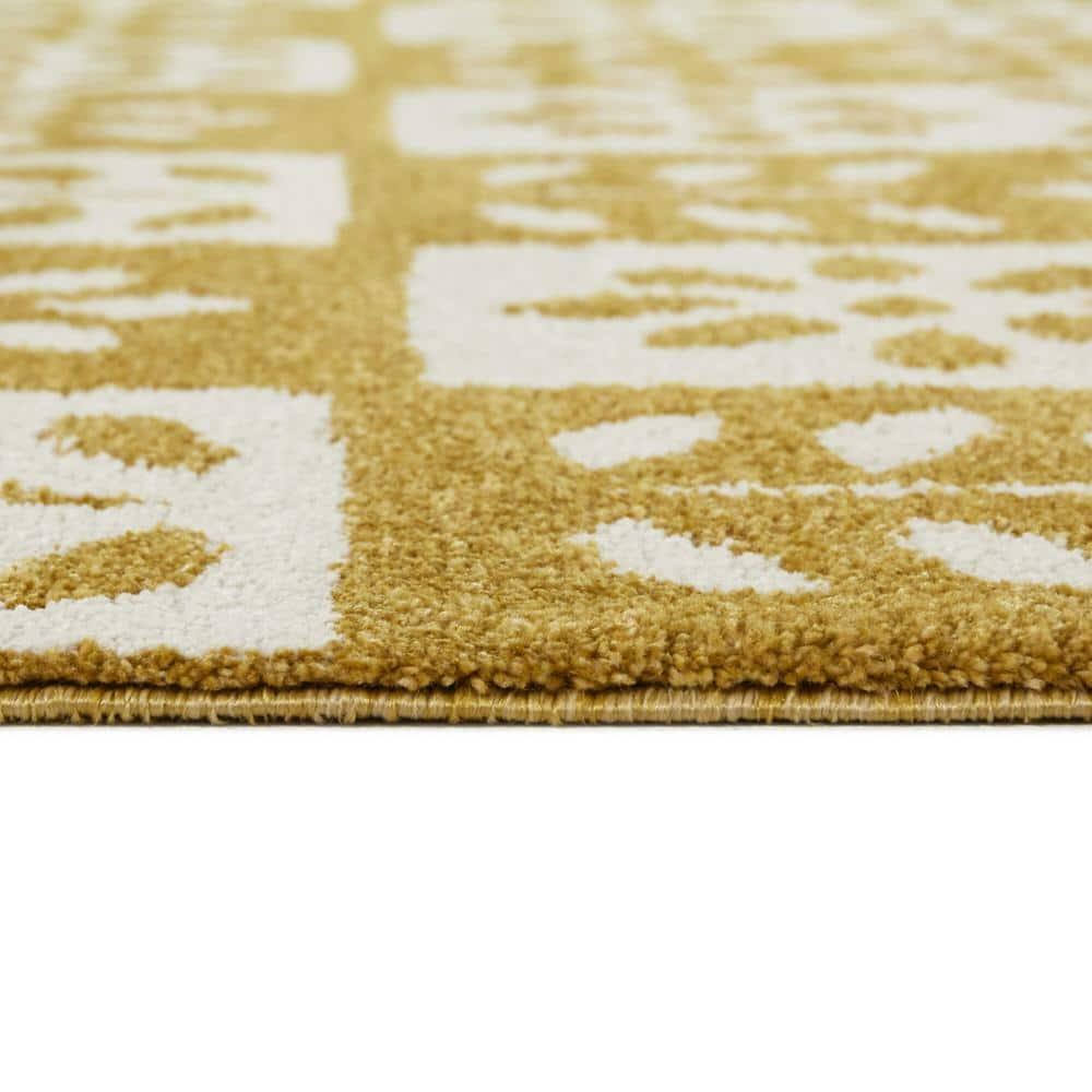 Balta Rugs 7' 10" x 10' Kids' Karol Modern Floral Gold: Kids Bedroom Area Rug, Fade & Stain-Resistant, OEKO-TEX Certified
