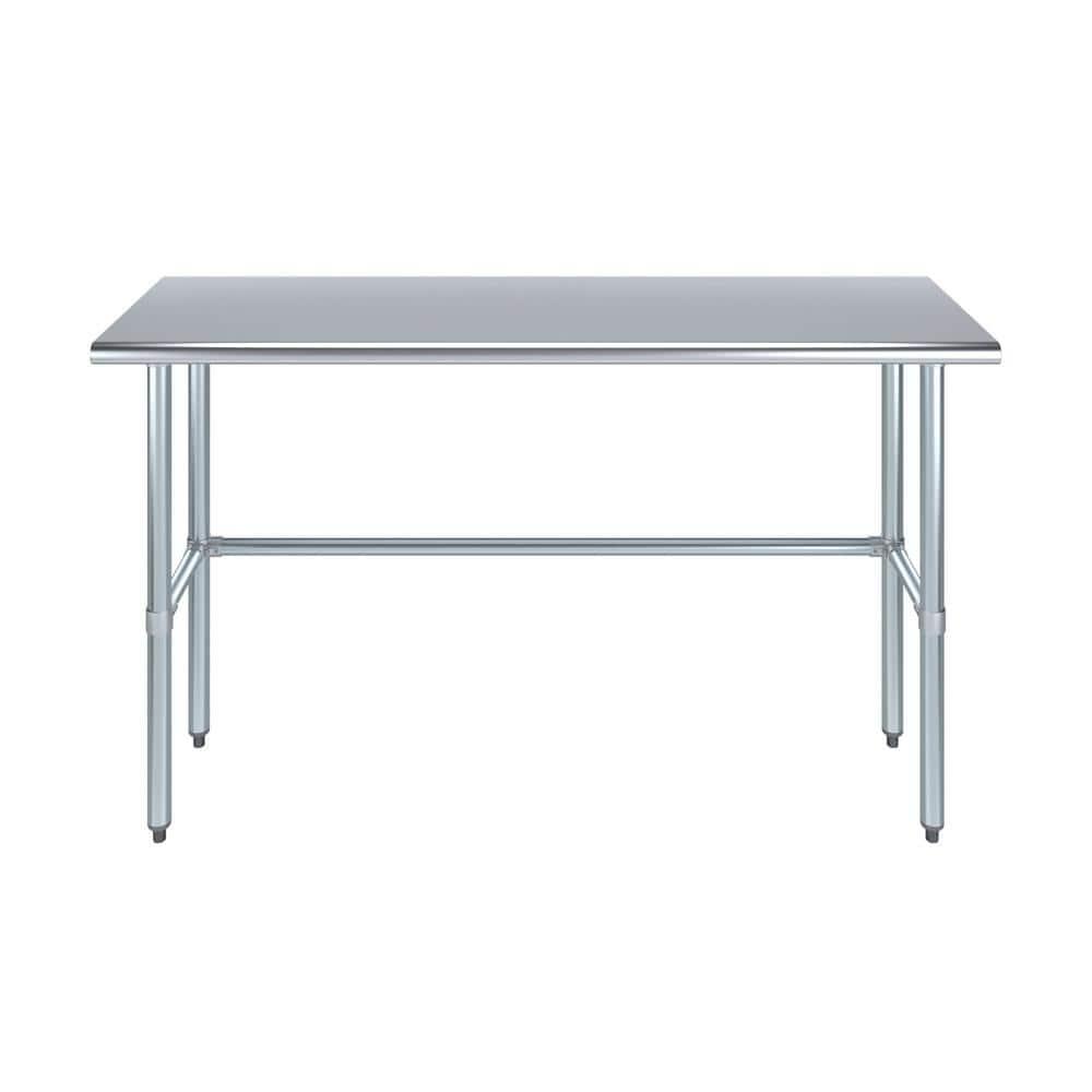 Amgood Stainless Steel Open Base Work Table
