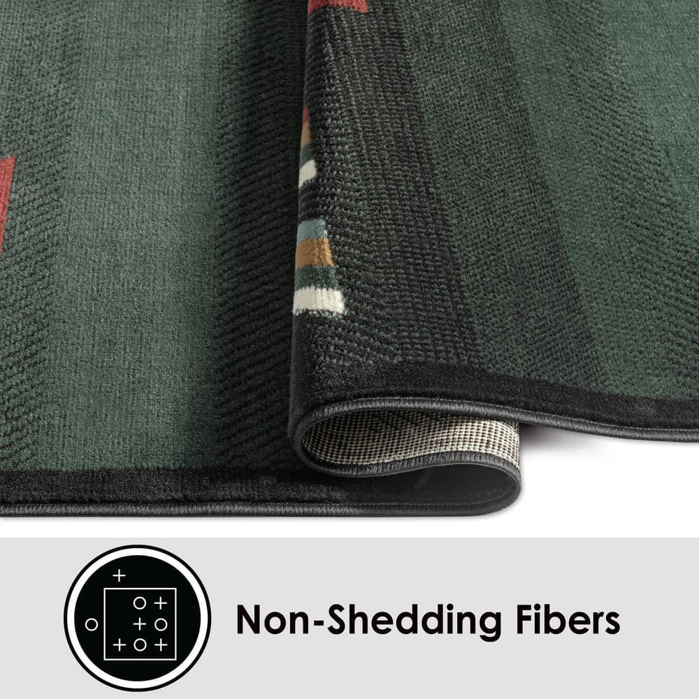 Home Dynamix Premium Sagrada Southwestern Geometric Area Rug Green/Red, 5'2"x7'4"