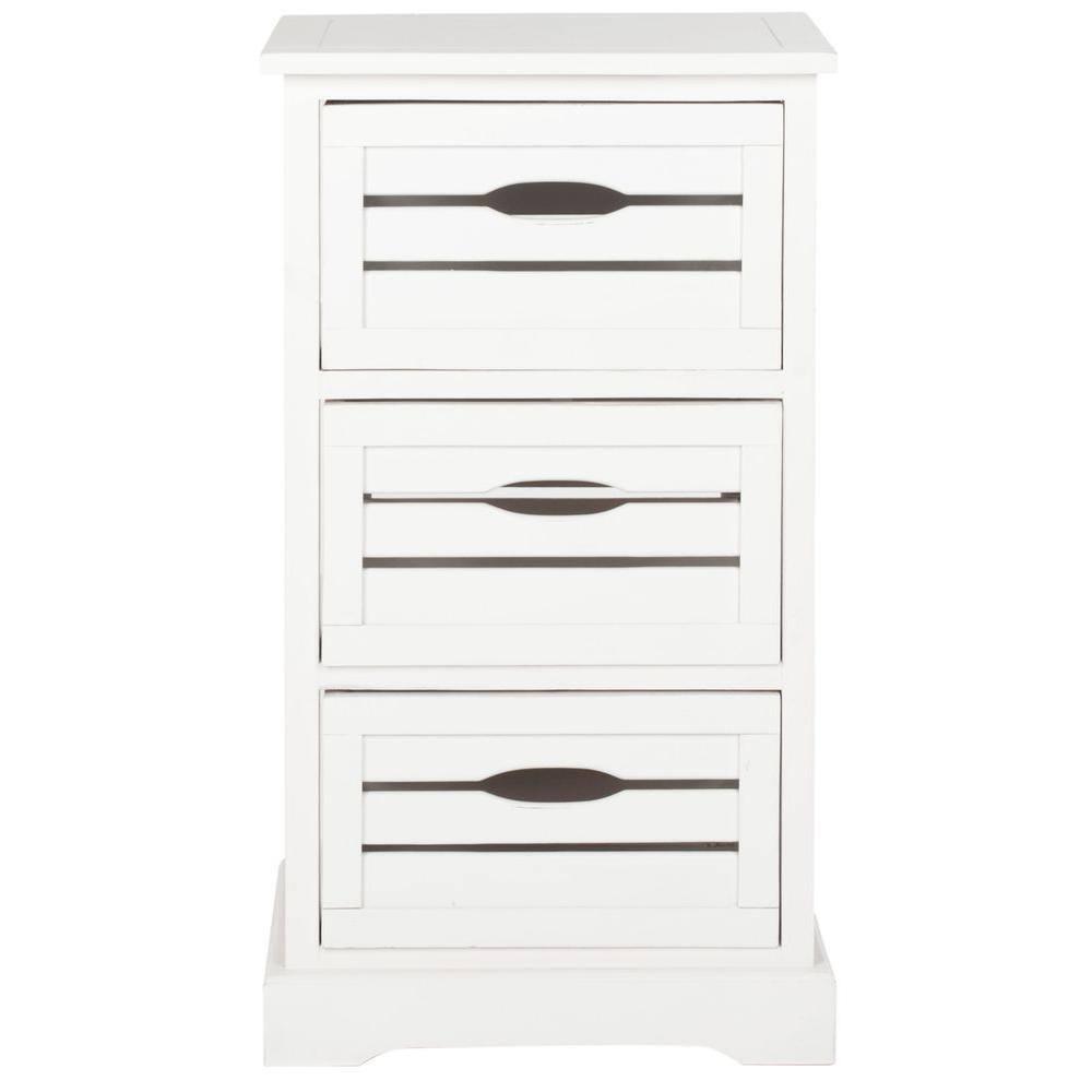 Samara 3 Drawer Cabinet - AMH5713 - Distressed Cream - Safavieh Couture