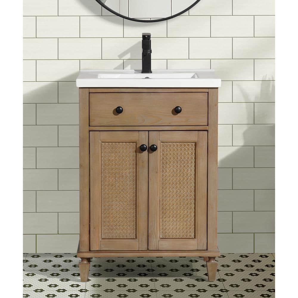Birch Lane™ Berkely 24'' Single Bathroom Vanity with Porcelain Top